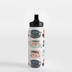 Tea Time - Coral & Teal Water Bottle Gallery Image 2