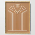 Minimal Arch XLVIII Peach Orange Modern Geometric Lines Serving Tray Gallery Image 1