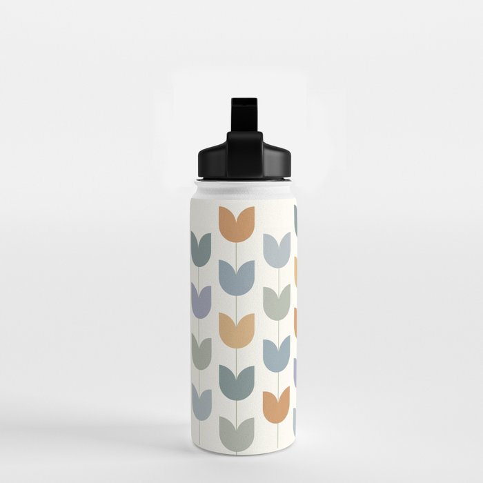 Spring Tulips XI Natural Multicolor Mid Century Flowers Water Bottle Gallery Image 2