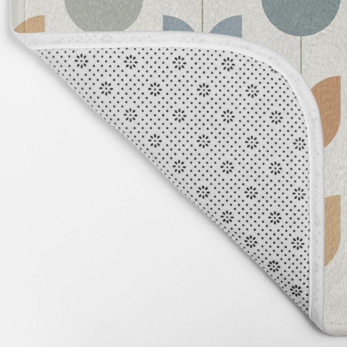 Spring Tulips XI Natural Multicolor Mid Century Flowers Bath Mat Gallery Image 2