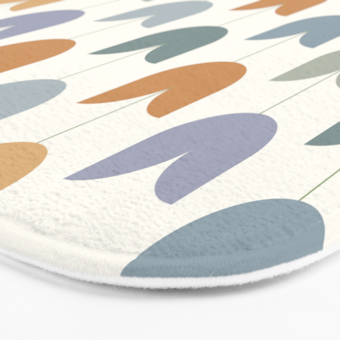 Spring Tulips XI Natural Multicolor Mid Century Flowers Bath Mat Gallery Image 3