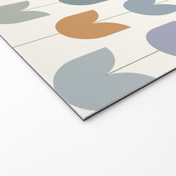Spring Tulips XI Natural Multicolor Mid Century Flowers Welcome Mat Gallery Image 2