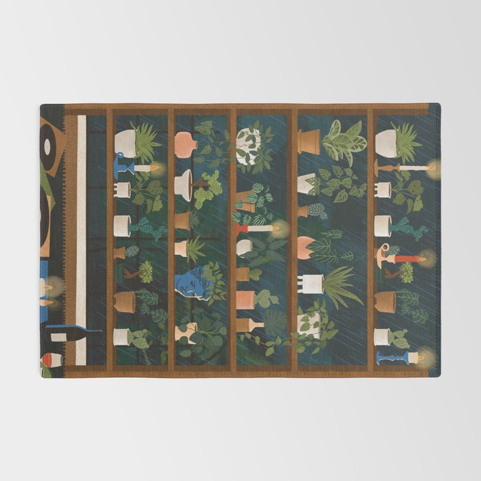 Plant Shelves Rainy Night Rug Gallery Image 2