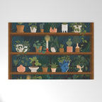 Plant Shelves Rainy Night Welcome Mat Gallery Image 1