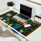 Plant Shelves Rainy Night Desk Mat Gallery Image 2