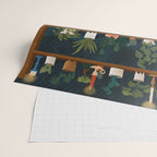 Plant Shelves Rainy Night Wrapping Paper Gallery Image 2