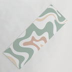 Liquid Swirl Abstract Pattern in Celadon Sage Yoga Mat Gallery Image 1