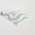 Liquid Swirl Abstract Pattern in Celadon Sage Yoga Mat Gallery Image 2