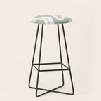 Liquid Swirl Abstract Pattern in Celadon Sage Stool Gallery Image 1