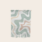 Liquid Swirl Abstract Pattern in Celadon Sage Wall Hanging Gallery Image 1