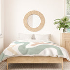 Liquid Swirl Abstract Pattern in Celadon Sage Duvet Cover Gallery Image 3
