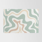 Liquid Swirl Abstract Pattern in Celadon Sage Rug Gallery Image 2
