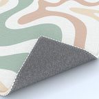 Liquid Swirl Abstract Pattern in Celadon Sage Rug Gallery Image 4