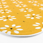 Daisy stitch - yellow Bath Mat Gallery Image 3