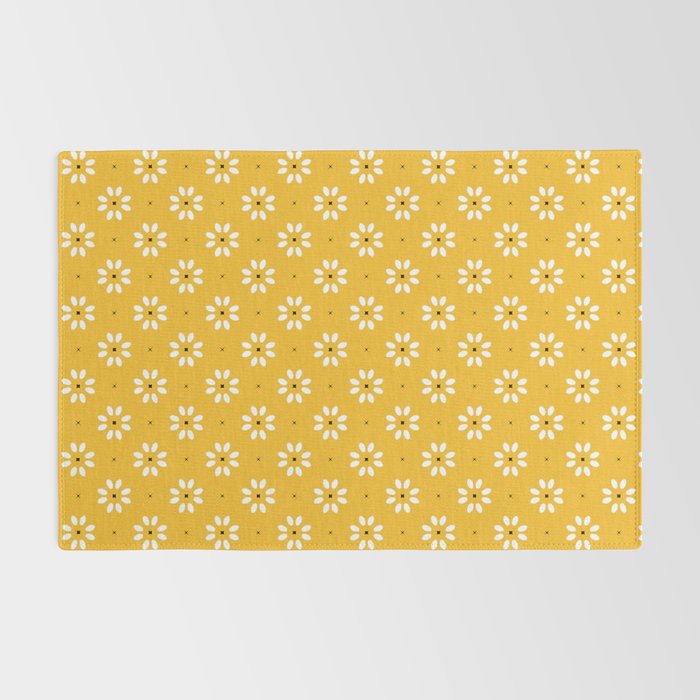 Daisy stitch - yellow Rug Gallery Image 2