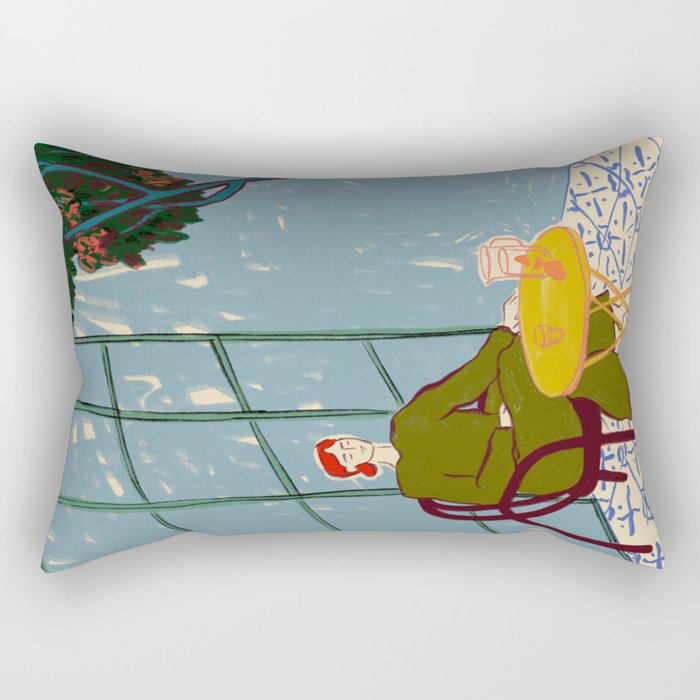 WOMAN UNDER A TREE Rectangular Pillow Gallery Image 2