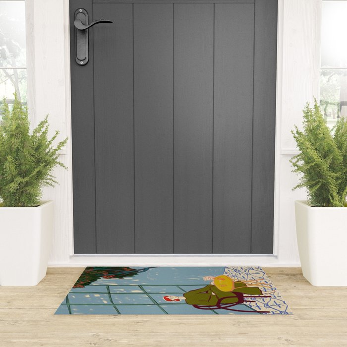 WOMAN UNDER A TREE Welcome Mat Gallery Image 3