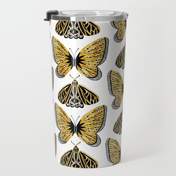 Golden Butterfly & Moth Travel Mug Gallery Image 3