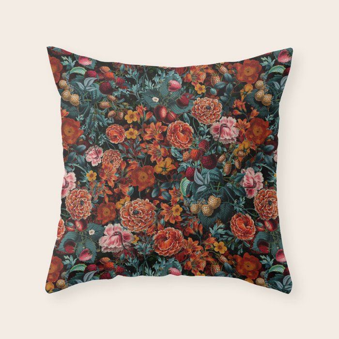 EXOTIC GARDEN - NIGHT XXIV Throw Pillow Gallery Image 1
