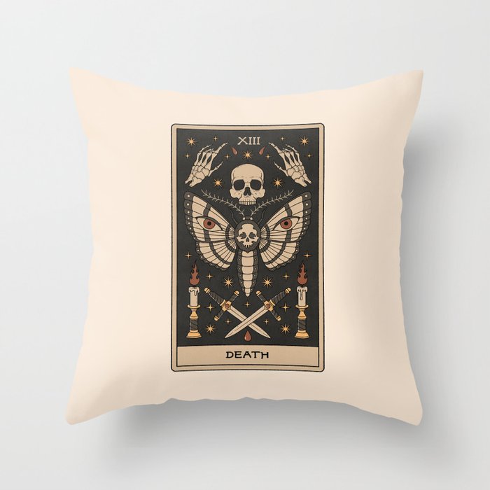 Death - Moth Tarot Throw Pillow Gallery Image 6