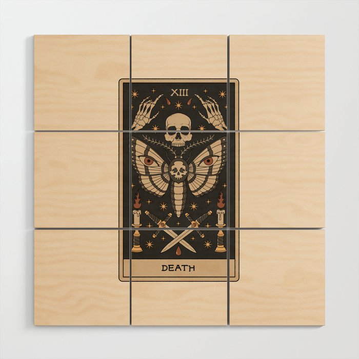 Death - Moth Tarot Wood Wall Art Gallery Image 1