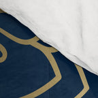 Navy, Gold and White Floral Garden Comforter Gallery Image 4