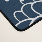 Navy, Gold and White Floral Garden Desk Mat Gallery Image 4