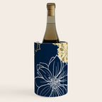 Navy, Gold and White Floral Garden Wine Chiller Gallery Image 3