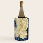 Navy, Gold and White Floral Garden Wine Chiller Gallery Image 2