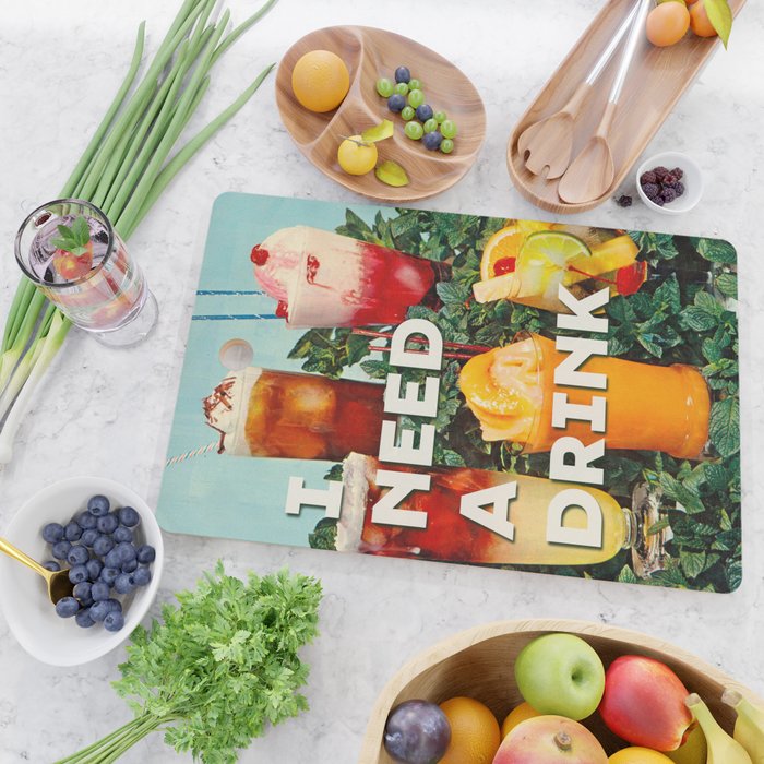 I need a drink (Cocktail time!) Cutting Board Gallery Image 2