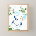 Pond Hockey Mini Art Print Gallery Image 1