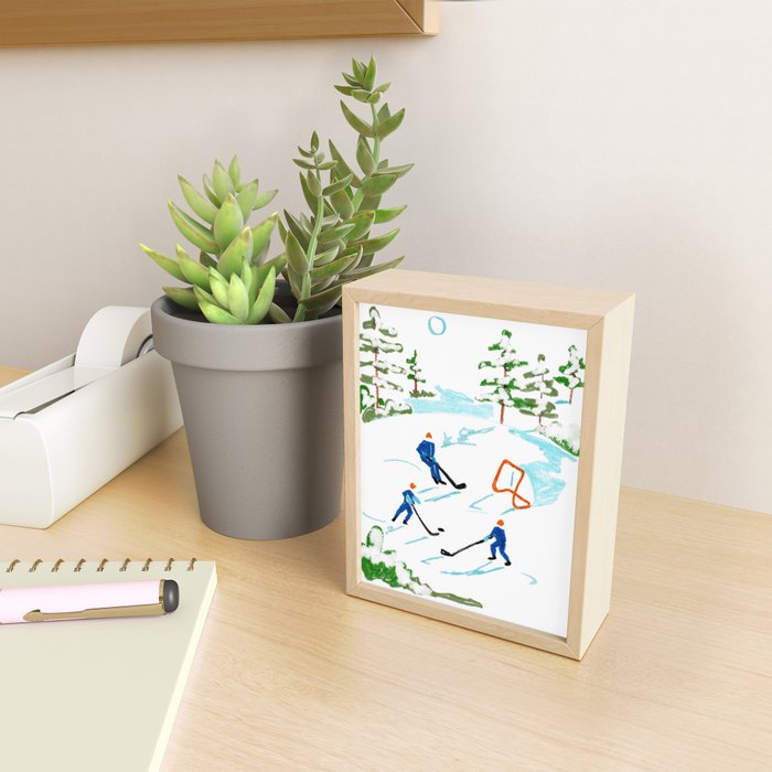 Pond Hockey Mini Art Print Gallery Image 2