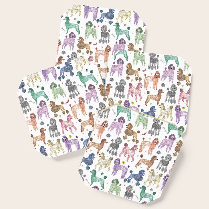 Poodles by Veronique de Jong Coaster Gallery Image 1