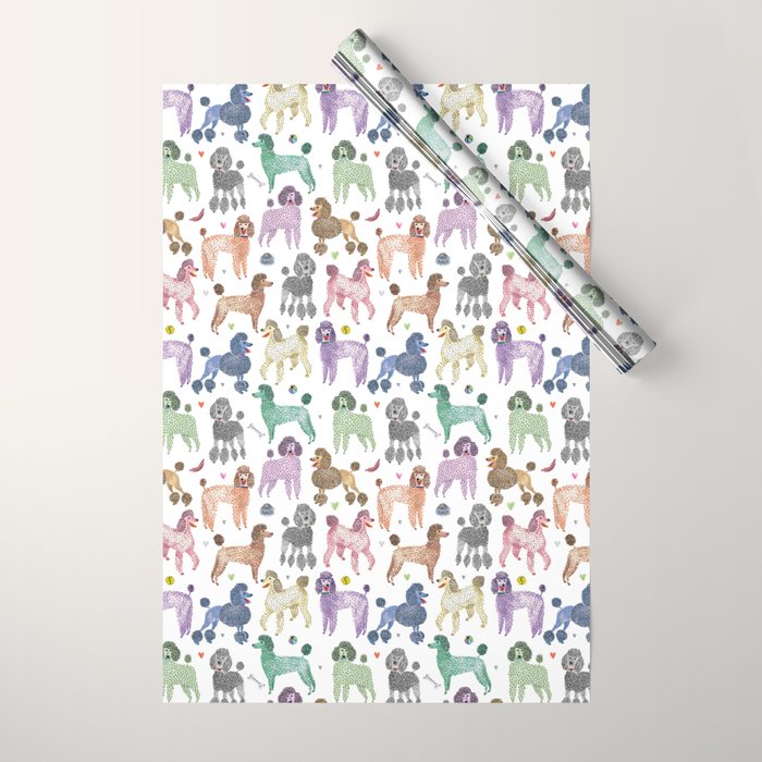 Poodles by Veronique de Jong Wrapping Paper