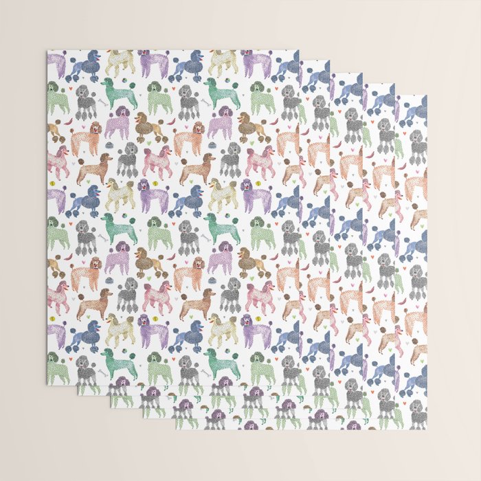 Poodles by Veronique de Jong Wrapping Paper Gallery Image 3