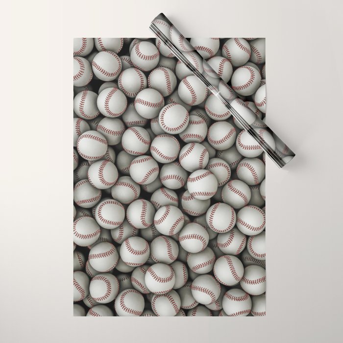 Baseballs Wrapping Paper Gallery Image 1