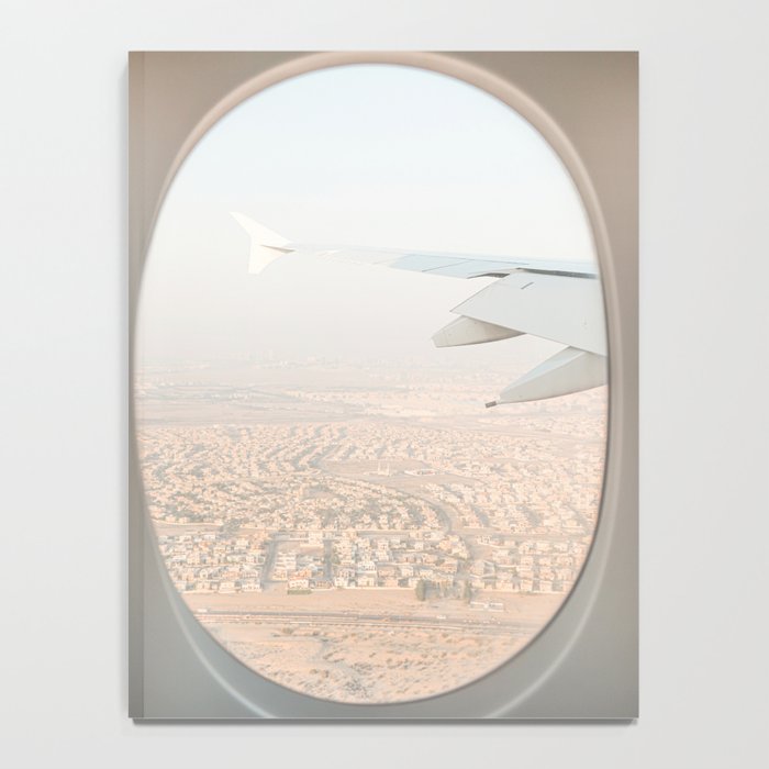 Pastel Plane Window View Photo | Summer Holiday Dubai Air Art Print | Adventure Travel Photography Notebook Gallery Image 4