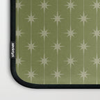 Mid Century Modern Stars and Dots Pattern in Olive Green Laptop Sleeve Gallery Image 3