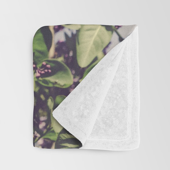 Wild Lilacs - spring floral nature photograph Throw Blanket Gallery Image 3