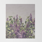 Wild Lilacs - spring floral nature photograph Throw Blanket Gallery Image 2