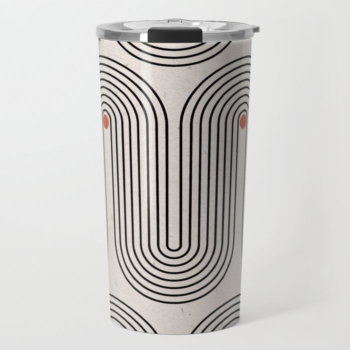 Modern Patter Minimalist Shapes Travel Mug Gallery Image 1