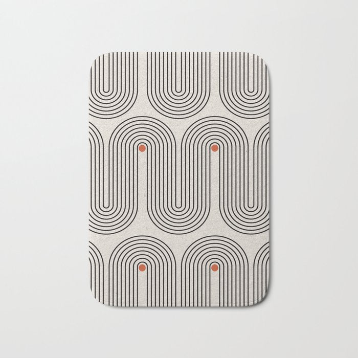 Modern Patter Minimalist Shapes Bath Mat Gallery Image 1