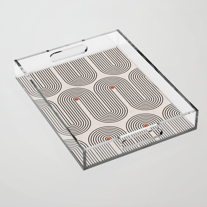 Modern Patter Minimalist Shapes Acrylic Tray Gallery Image 1