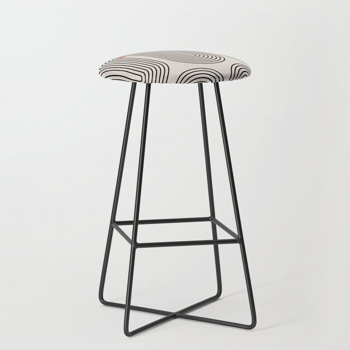 Modern Patter Minimalist Shapes Stool Gallery Image 1