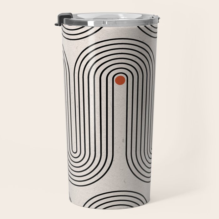 Modern Patter Minimalist Shapes Travel Mug Gallery Image 3