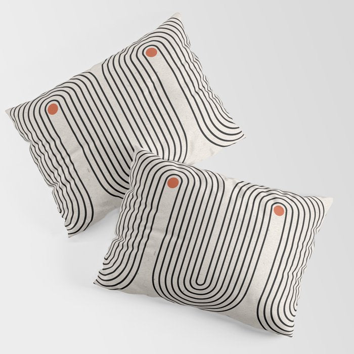 Modern Patter Minimalist Shapes Pillow Sham Gallery Image 1