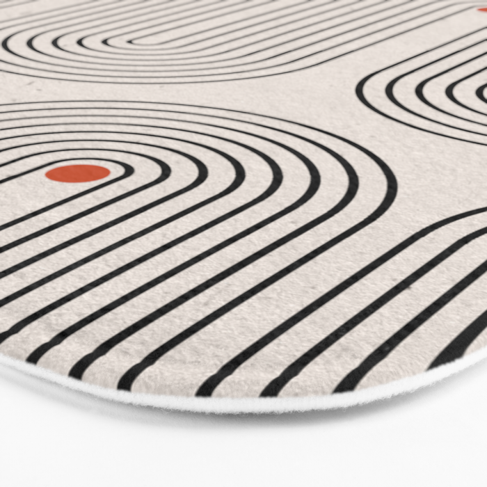 Modern Patter Minimalist Shapes Bath Mat Gallery Image 3