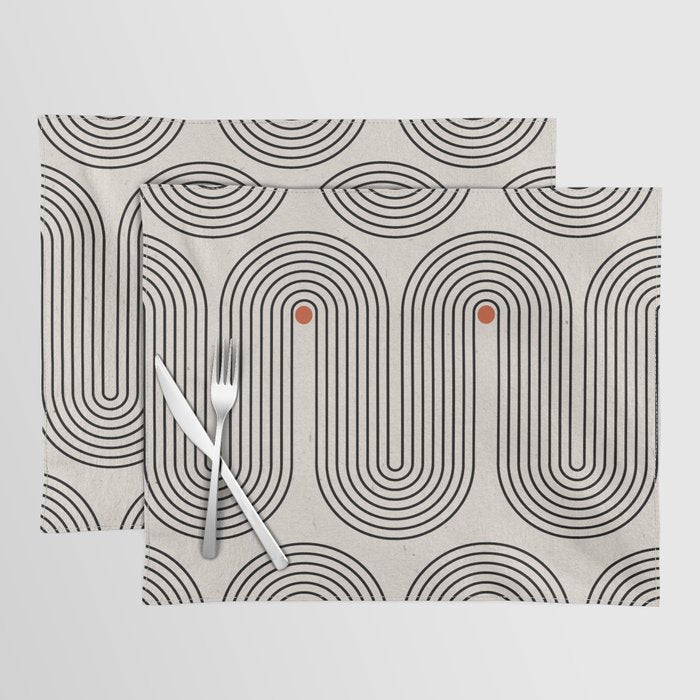Modern Patter Minimalist Shapes Placemat Gallery Image 1