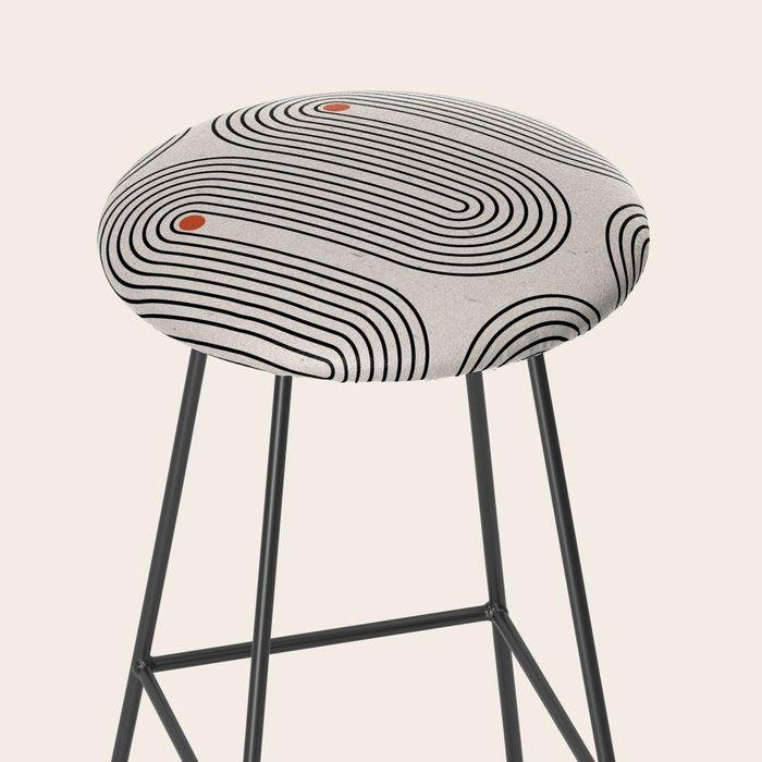 Modern Patter Minimalist Shapes Stool Gallery Image 2