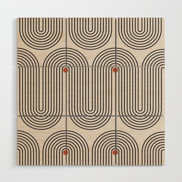 Modern Patter Minimalist Shapes Wood Wall Art Gallery Image 1